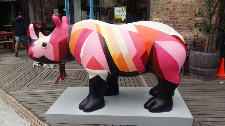 RhinosRcoming's tweet photo. Sneak preview of some #rhino #art by @nard_star that will be unveiled tonight at #firstthursdaysct. Cant wait to see you all there! https://t.co/57H8bM1oLP