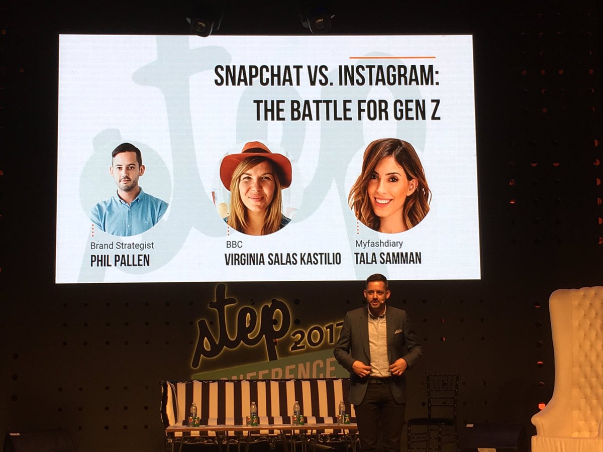 stepconference's tweet image. The @Snapchat vs @instagram battle is on at #STEP2017 @myfashdiary @Ginicanbreathe