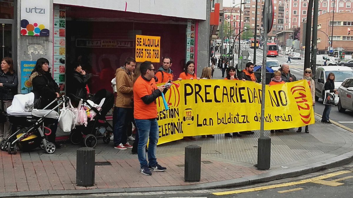 Telemarketing-ak ez du zer ikusirik emergentzien kudeaketan/El telemarketing no pinta nada en la gestión de emergencias #grebahuelga112eus 💪