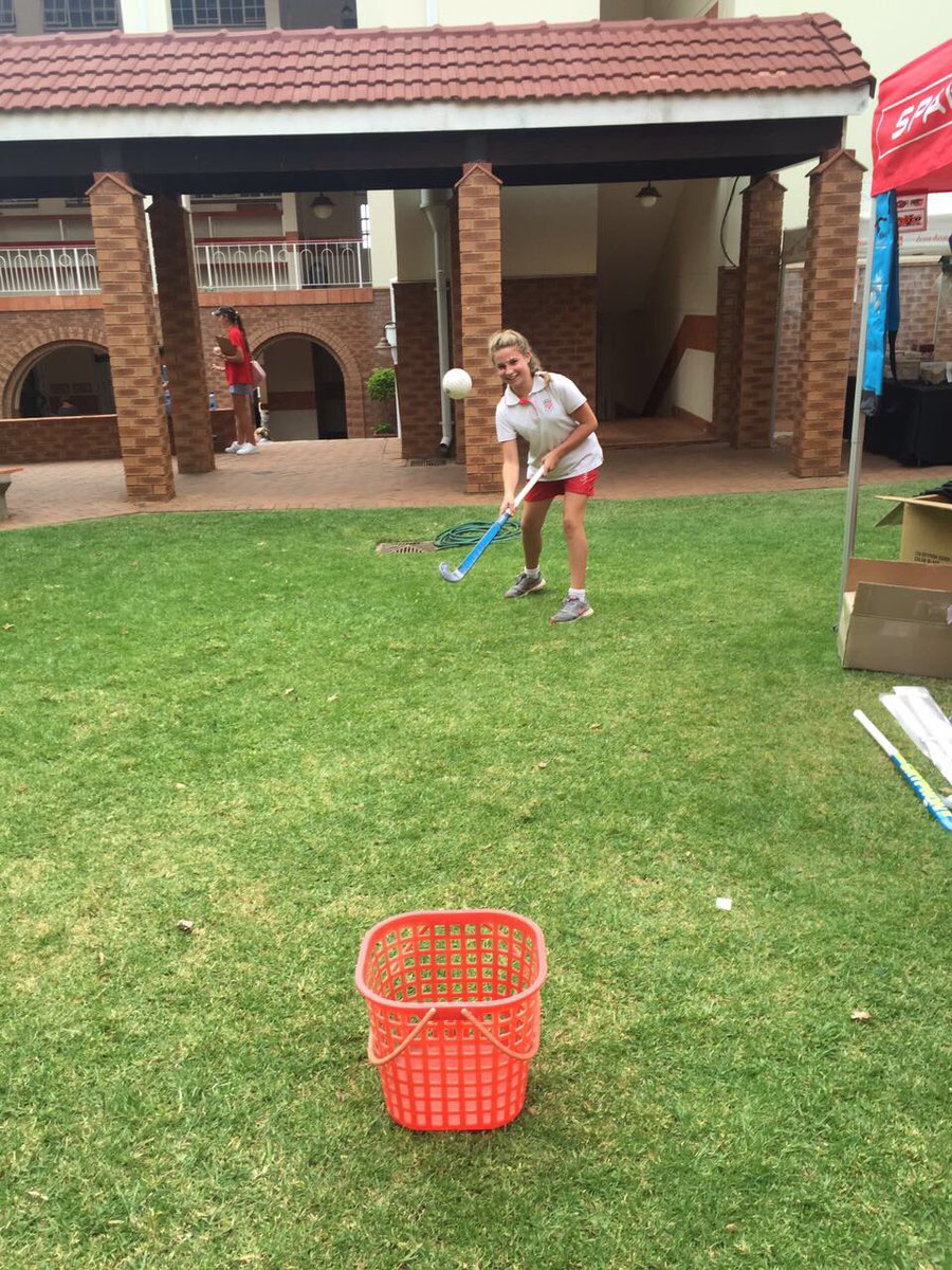 At the #SMSHockeyFest? Stop by the #GStore and get the ball in the bucket to stand a chance to win in the #TourGiveaway. Style counts! 🏑🇿🇦