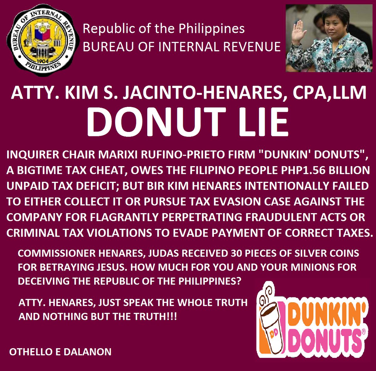 datudimantag's tweet photo. DONUT LIE #DonutLIE #BillionDonuts
@sh3ysh3y @ilda_talk @7silentmajority @magister_ella @sassanpot @FSTopacio @zenszei @carlo1em https://t.co/T0J37BXjcs