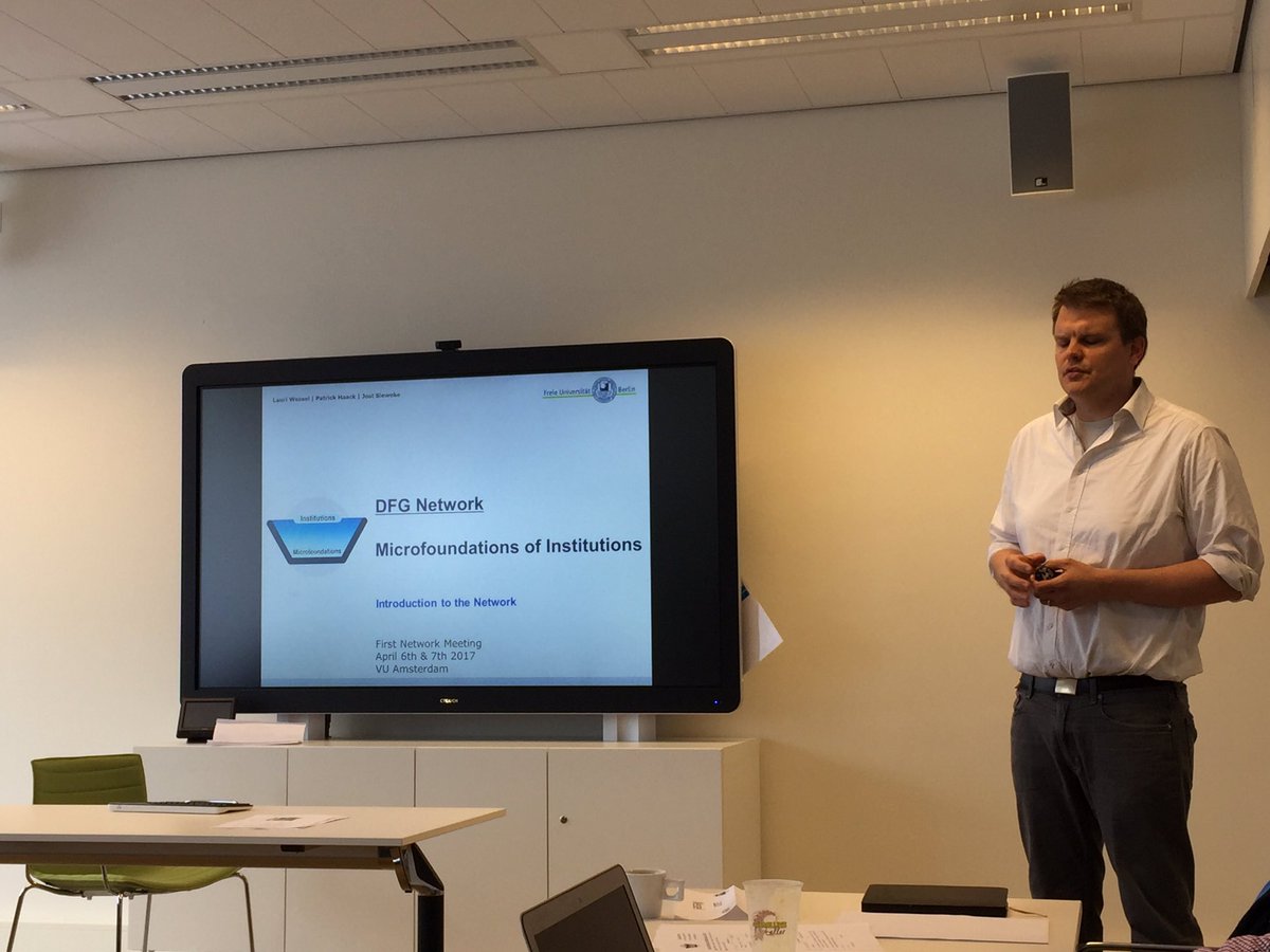 First day of our first meeting of the <a href="/dfg_public/">DFG public | @dfg_public@wisskomm.social</a> network on the "Micro-Foundations of Institutions". Looking forward to great discussions.