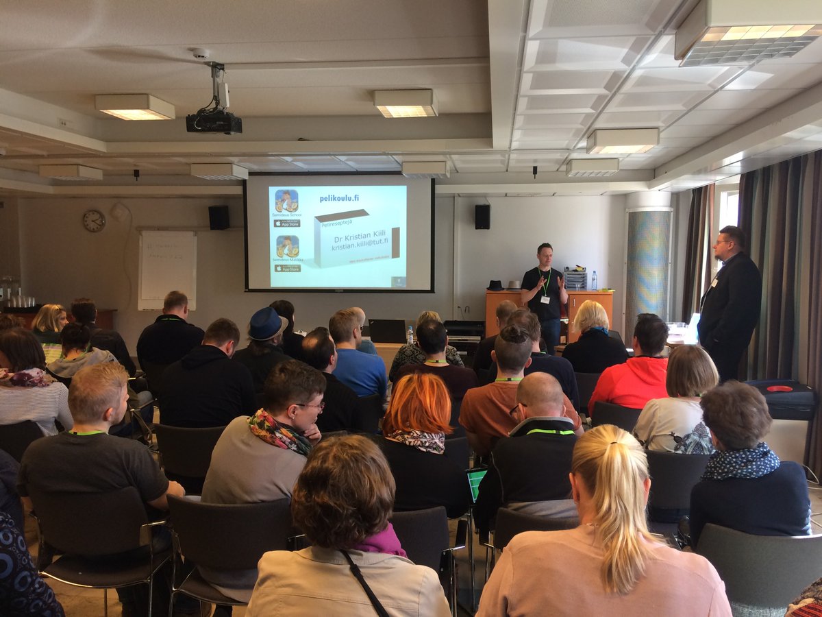 KKiili's tweet photo. Teachers are eagerly waiting our math game service. First release launched in Finland in April 20th #itk2017 #TUTGameLab https://t.co/BwmerjYXMD