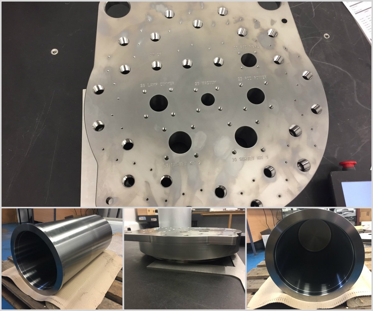 impresspmltd's tweet photo. Pod and faceplate for the subsea industry, #manufactured from Grade 5 titanium. The pod is #machined from a solid billet. #ukmfg #cnc #mfg https://t.co/AMknyt1Nfk