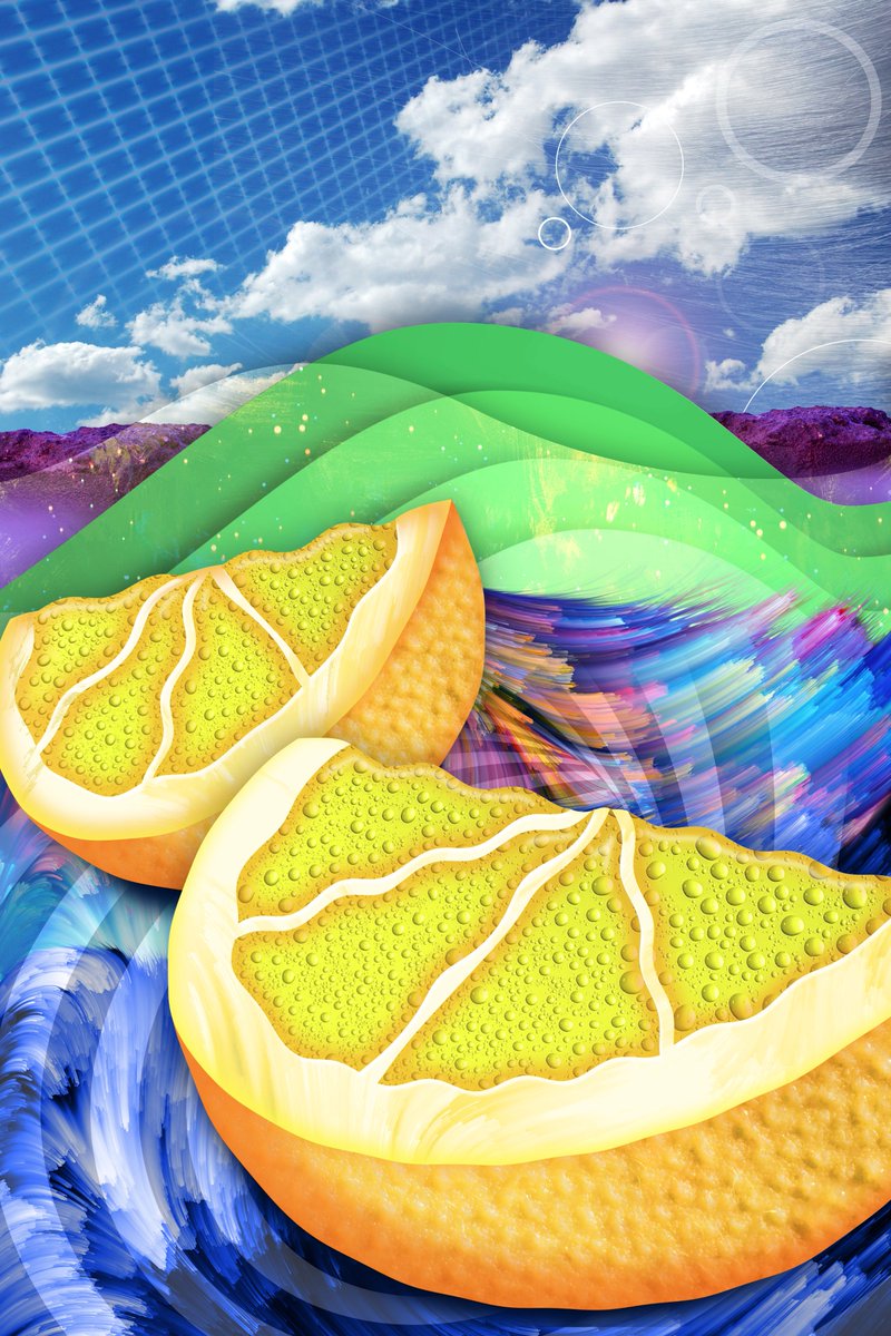 emslcouk's tweet image. The #zesty creative juices are flowing at EMSL! Senior Designer Louis created this bright masterpiece for the @adobestock #TakeTenContest