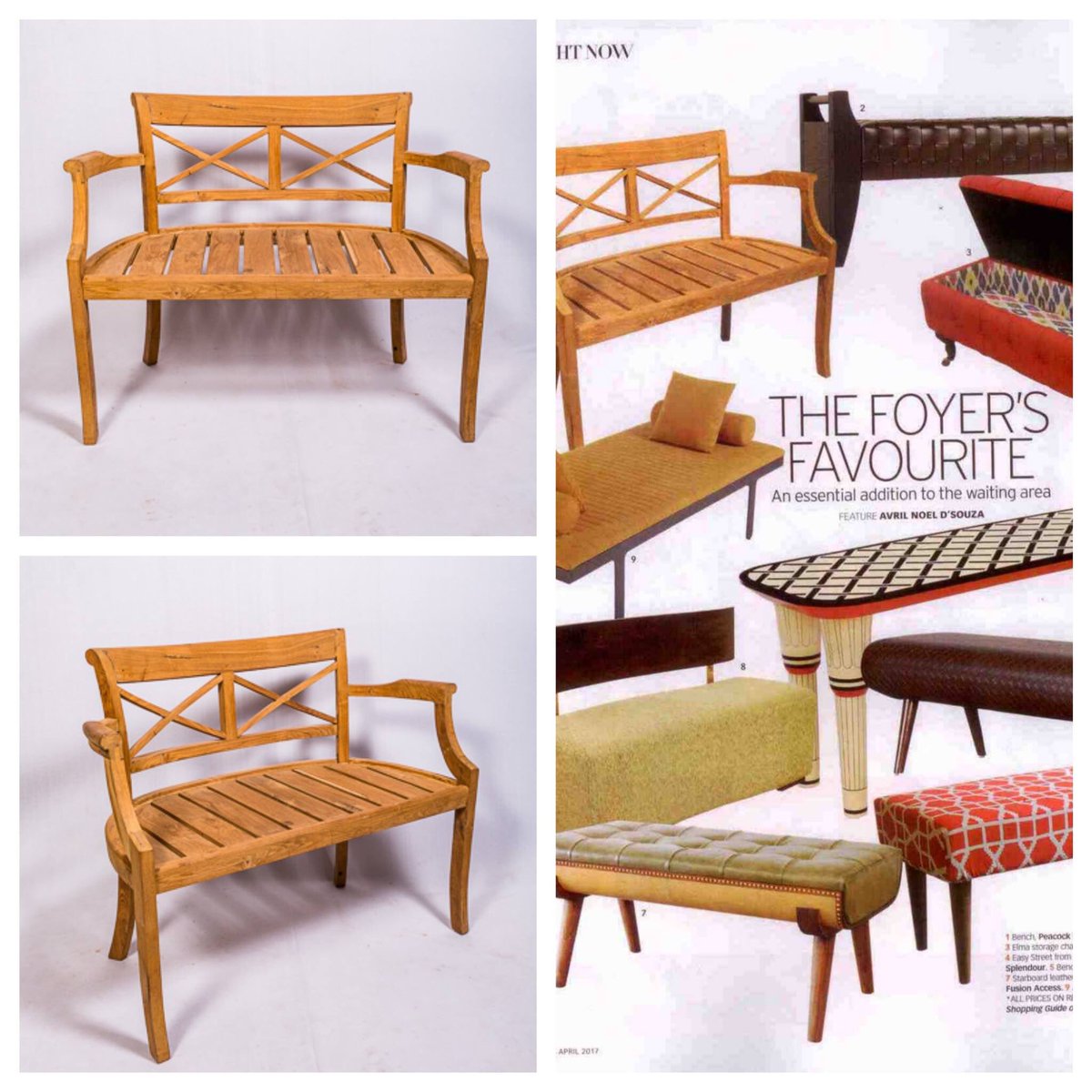 PeacockLifeIn's tweet photo. Get the look: our #rustic wooden bench featured in this month's @goodhomesindia magazine. #PeacockLife #interiorstyle https://t.co/AytLlpwmRu