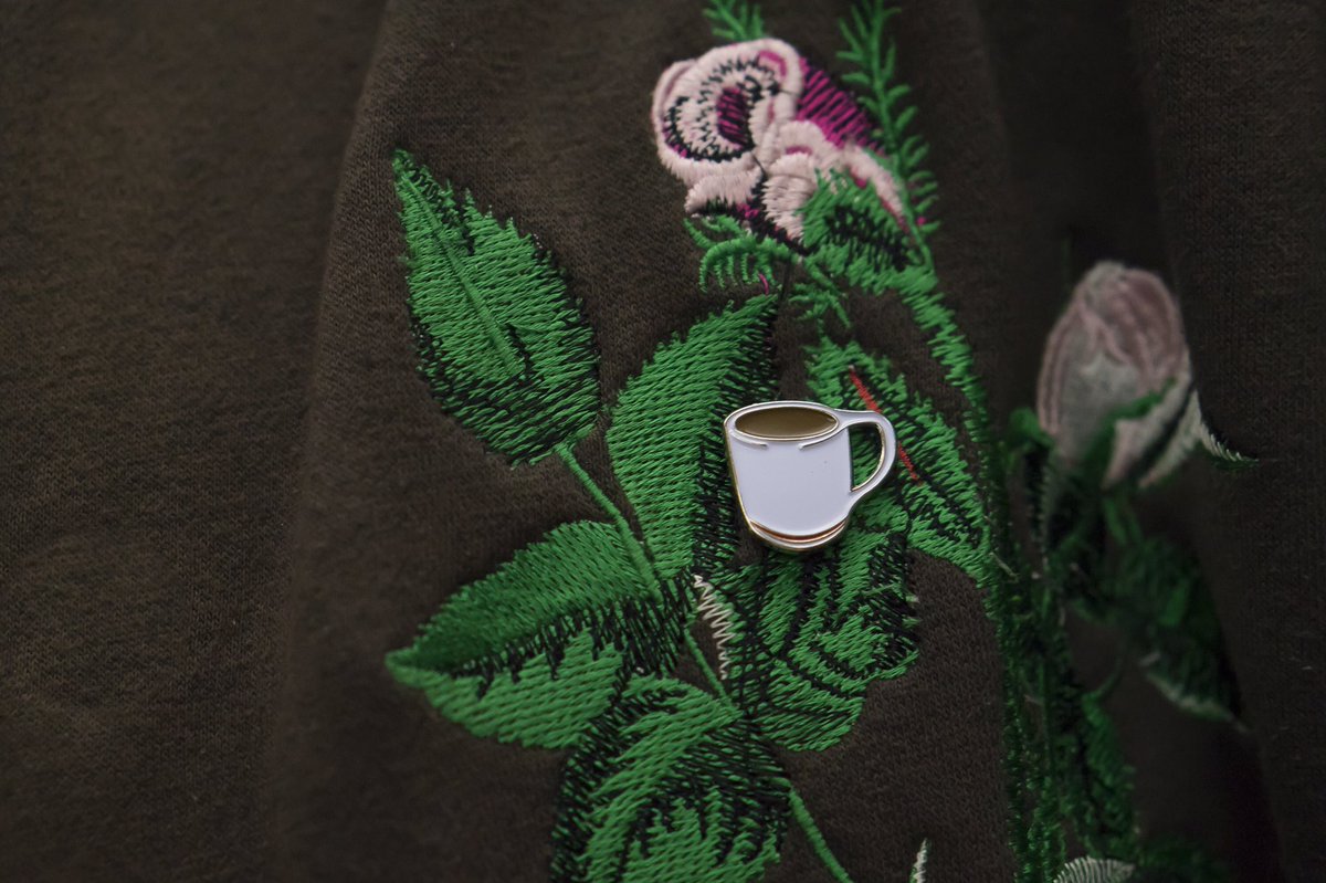 Intelligentsia's tweet image. They're back! Snag this coffee cup enamel pin before they disappear again. bit.ly/2p2DmrF