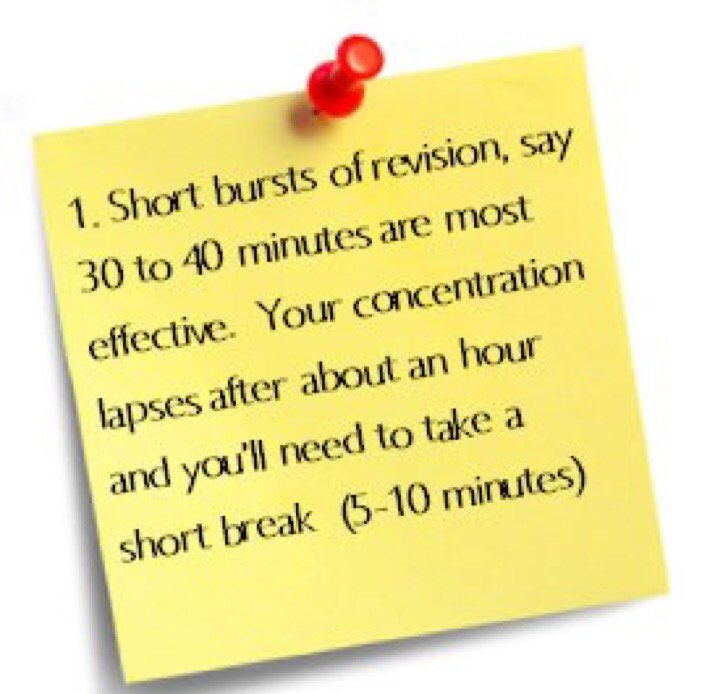 Twickenhamsch's tweet image. #RevisionTip number 1 - Short Bursts!