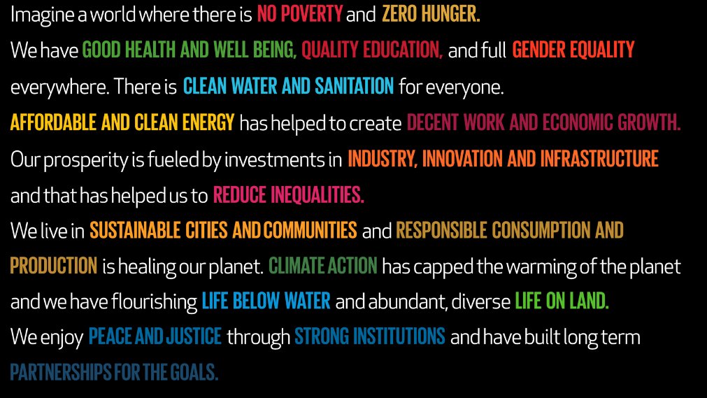 TeachSDGs's tweet photo. Adults may no longer be able to imagine all the people, living life in peace. But our kids could - *if* we share the plan. If we #TeachSDGs. https://t.co/9QnsLrCG9Y