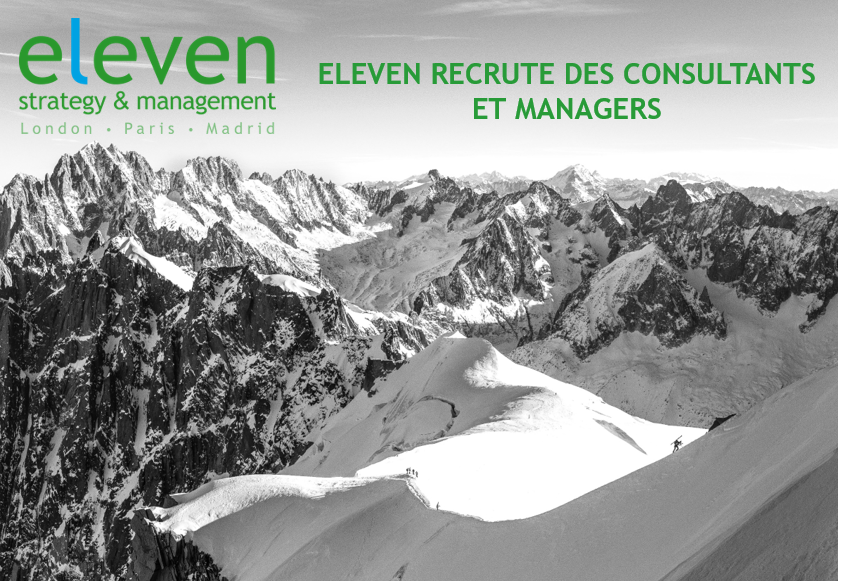 Pour soutenir sa croissance, eleven recrute des consultants, managers et Data Scientists. Postulez sur notre site: bit.ly/2oHsSRT