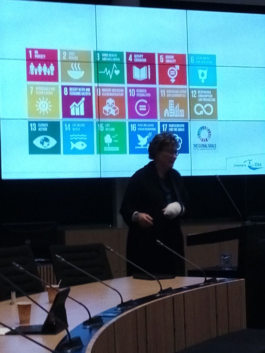 Geweldige uitleg van burgemeester Wobine Buijs. Global Goals als nieuw  begrippenkader voor beleid gemeente Oss. #Global Goals Oss