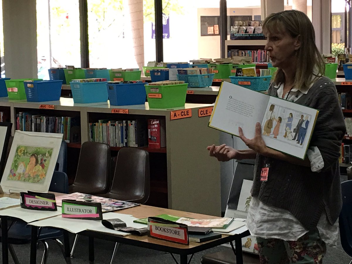 ktaylor3rd's tweet photo. Author Illustrator @LoriMitchell teaches #2ndgrade about the process of writing #NBBroncos #eusdlearns #writing https://t.co/JWl0MTsY2o