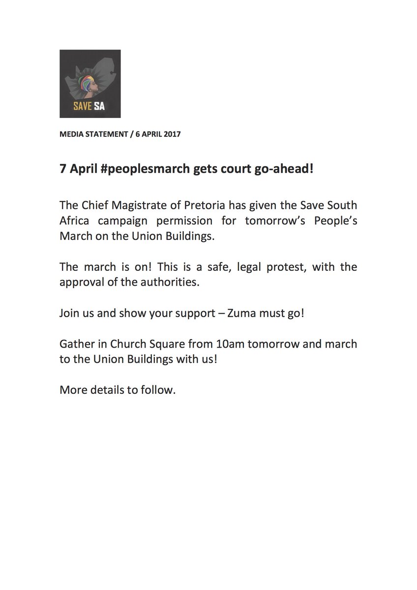_SaveSA's tweet photo. #savesa #endstatecapture #occupychurchsquare #peoplesmarch #vukanimzansi1 https://t.co/UI4h0YQXS8