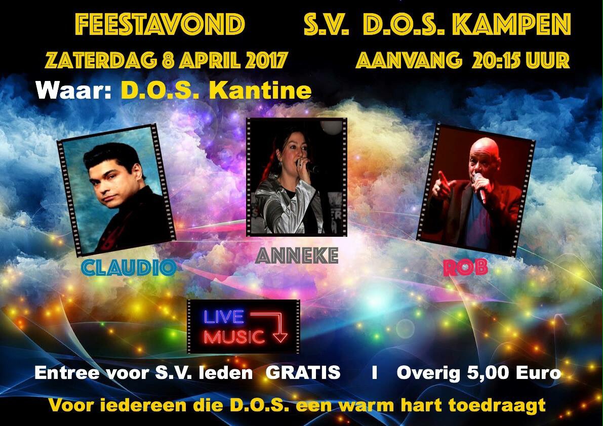 2 nachtjes slapen en dan gaat het gebeuren mmv Anneke, Rob en Claudio. Iedereen is welkom die DOS een warm hart toedraagt. <a href="/VVDOSK/">DOS Kampen</a>