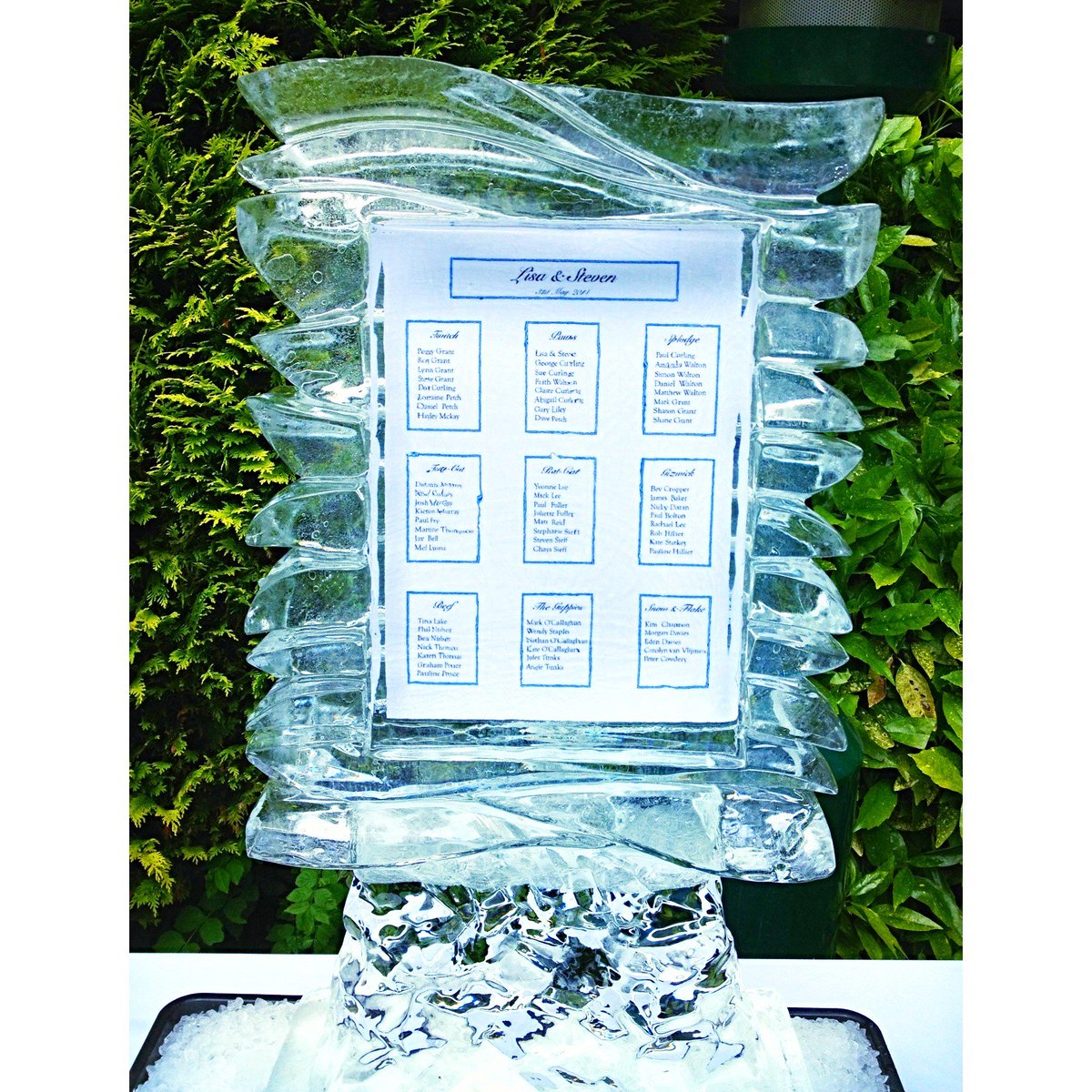 Allaboutice1's tweet photo. Are you getting #married soon? A table plan in #ice is definitely a great way of catching your guests eye! #icesculpture #weddingplanning https://t.co/skZ0DkDpgp