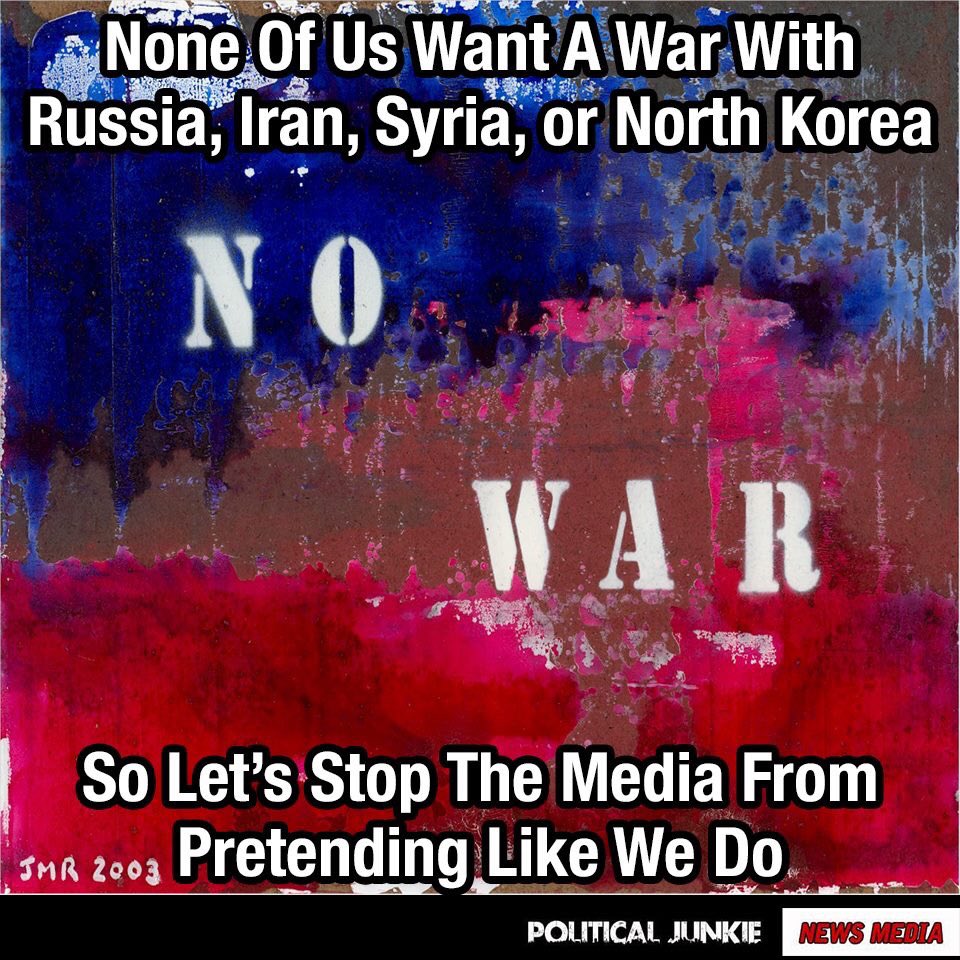 Say_Non_Now's tweet photo. We. don't. want. any.  war

#NoMoreWars

#WeWantPeace

@realDonaldTrump @potus @vp @cnn @msnbc @nbc @AP @BBCWorld https://t.co/qJaZDh1KQ8