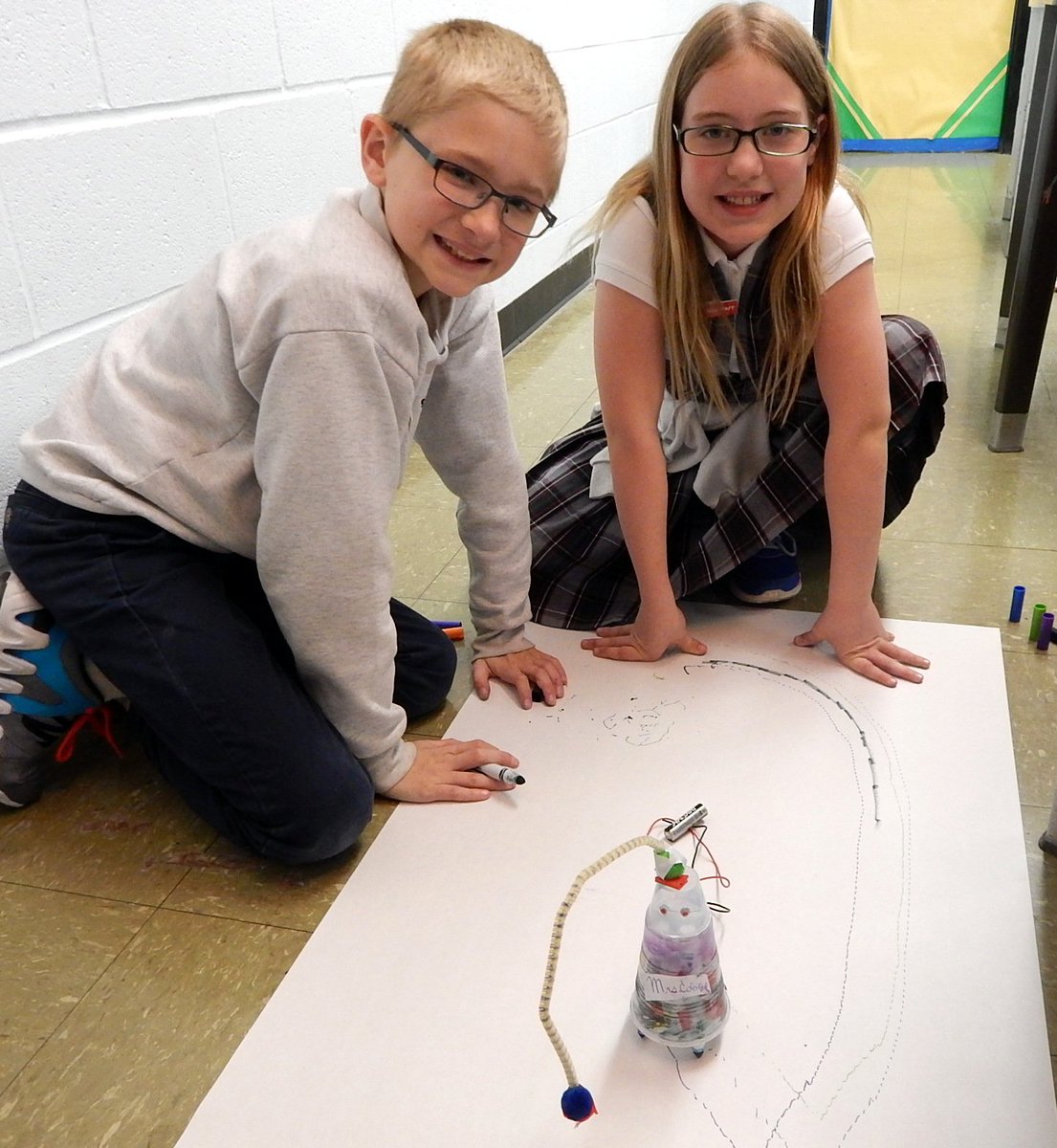 sthenryschool's tweet photo. For a STREAM project 4th graders made Scribble bots in Art Class.@sthenryschool https://t.co/97s5Wx0EMN