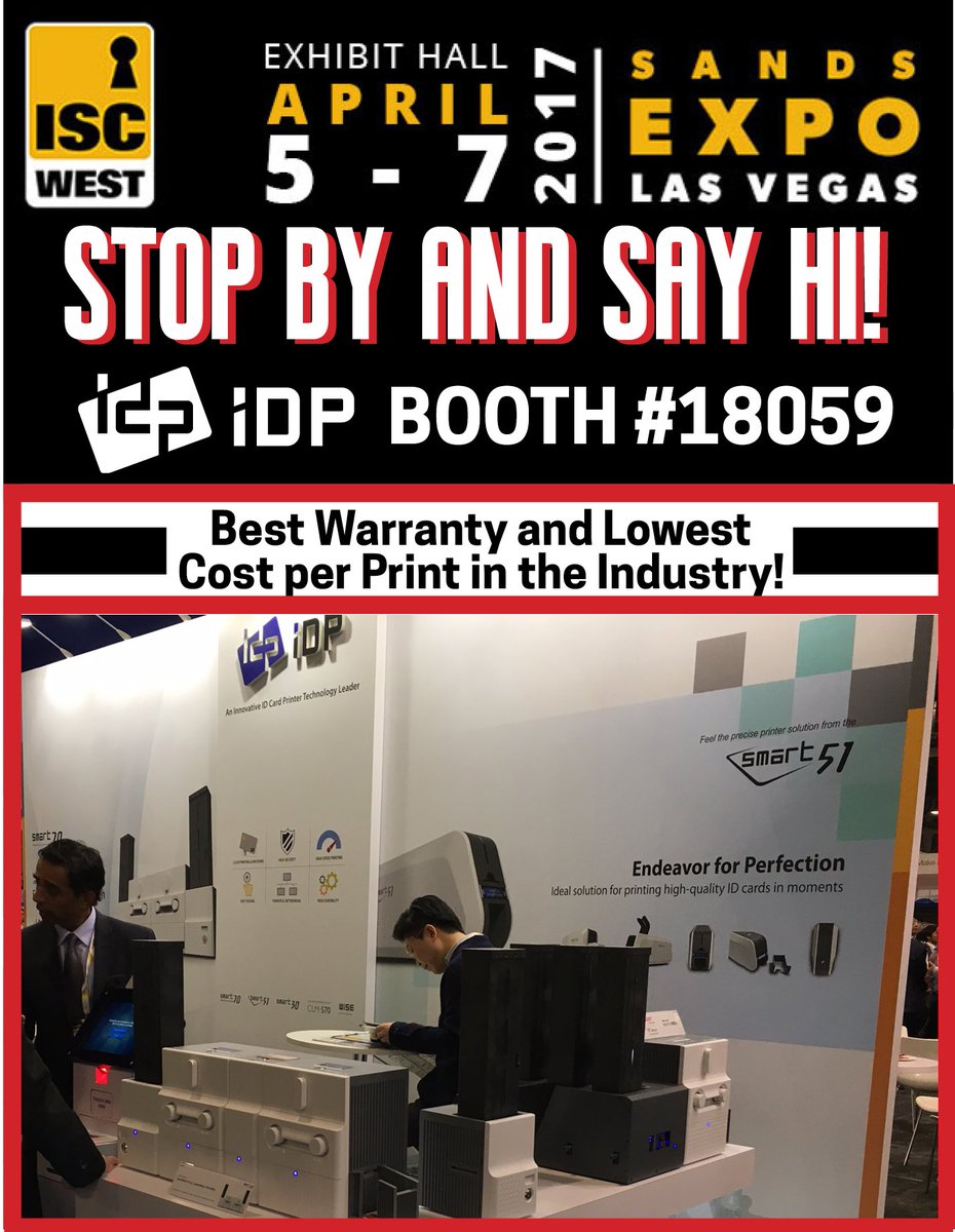 IDPCard's tweet image. STOP BY AND SAY HI! BOOTH 18059 😀 #ISCWest17 #ISCWest2017 #ISCW17 #ISCWest #Security #AccessControl