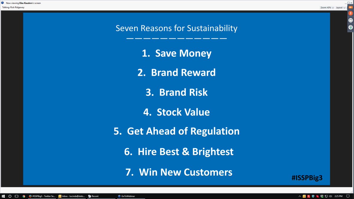 Millennials are either choosing responsible companies or going to them with a plan of changing the #culture <a href="/patagonia/">Patagonia</a>  #ISSPBig3