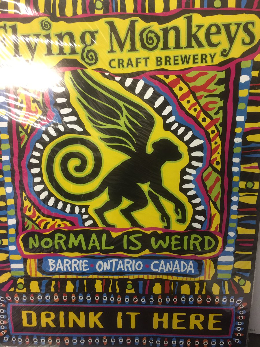 AleHouse_Ldn's tweet photo. Now this is a seriously cool beer sign! Thanks @FlyingMonkeys Can't wait to install it! #NormalisWeird https://t.co/BI286RrWCG