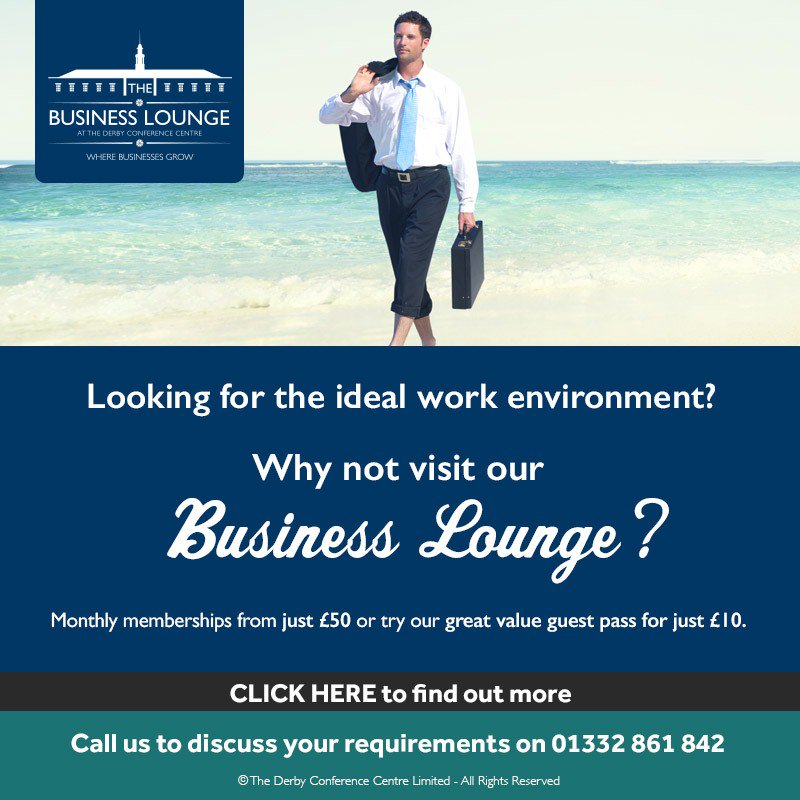 ConferenceDerby's tweet photo. Working from home but need a work focused environment? Contact us at the #BusinessLounge today. #workfocused #BizHour https://t.co/uygebLKLW1