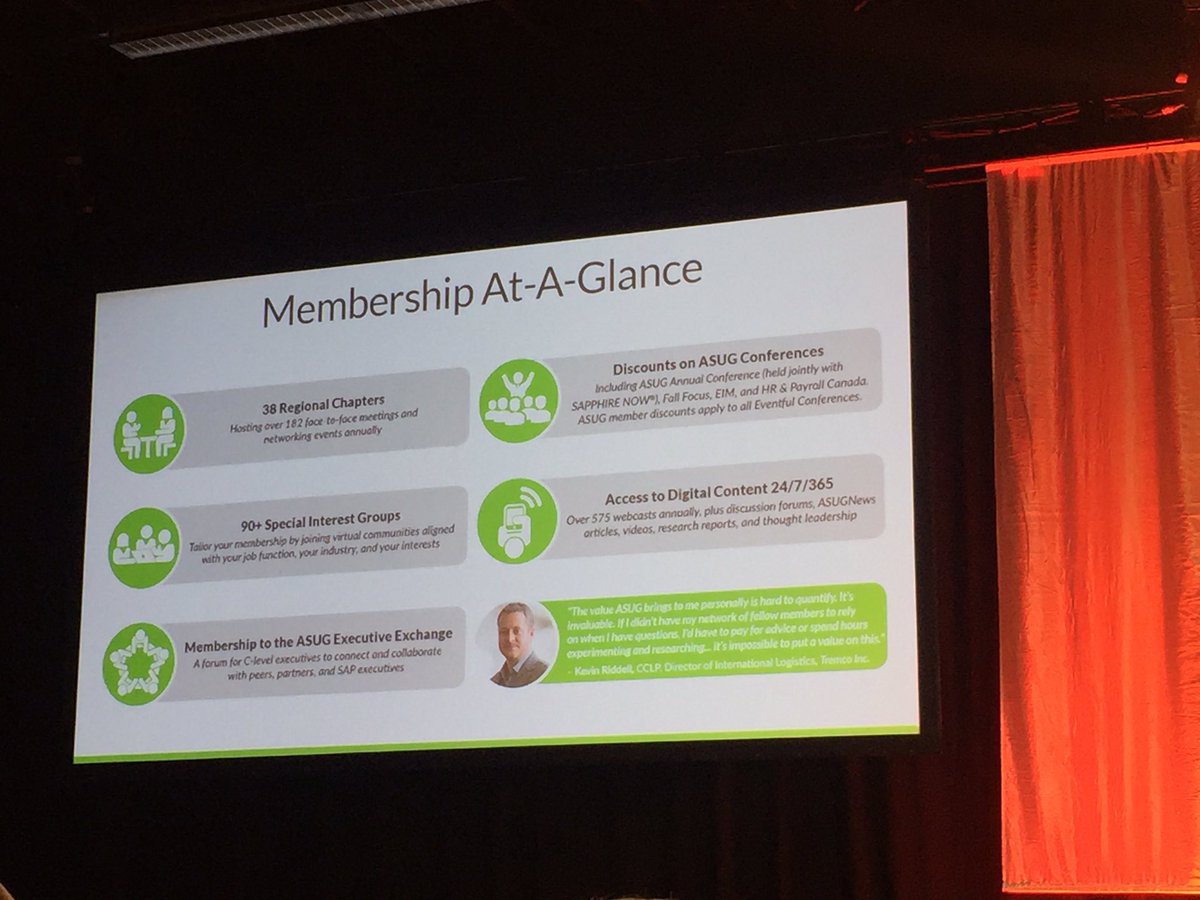 Day 3 is off to a great start w/ a welcome from <a href="/ASUG365/">ASUG</a> Rick Booms 😃 @BP4Chemicals! Stop by the #ASUG Hub for great swag #BP4Chem