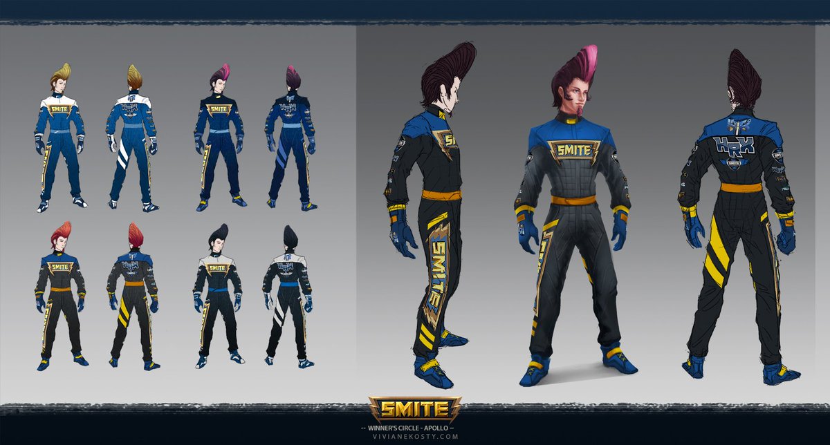 InkyV2K's tweet photo. The secret to winning is the biggest, shiniest, most gravity defying pompadour.
#Apollo #Smite #smiteadventures #Smiteracer #conceptart https://t.co/jMqeW1PvkK