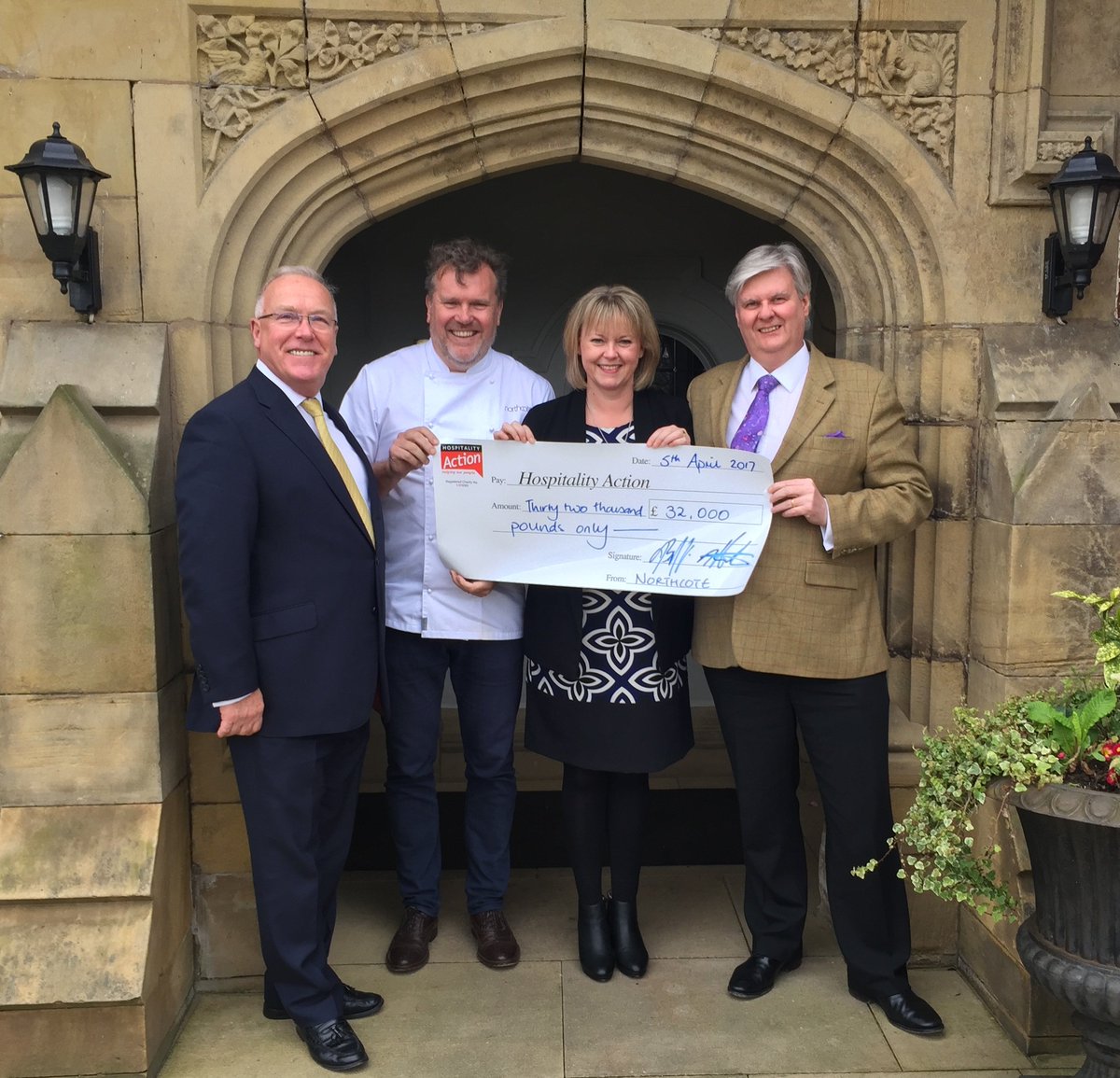 HospAction's tweet photo. Wow! We received an extremely generous donation of £32,000 from Obsession, Europe’s leading gastronomic event, which took place @NorthcoteUK https://t.co/brJHuM4PS5