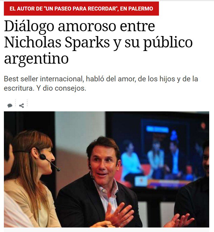 Convergence_SL's tweet photo. Retomando comunicación... Acá estamos con el bestseller internacional Nicholas Sparks, ¡qué placer tan grande! #consecutiveinterpretation https://t.co/Vsu9l4OuYN