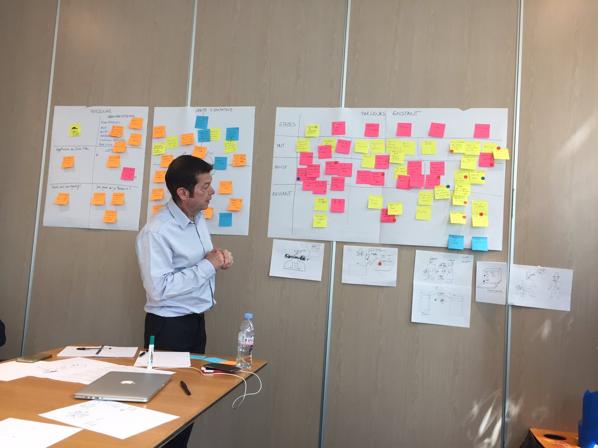 ouafita's tweet photo. Principes #designthinking maîtrisés et appliqués par ibmers @IBM_France @tmervillon @schaouii @JulietteMacret #bizinterest @SilvanoSansoni https://t.co/iIrfUVXqmi
