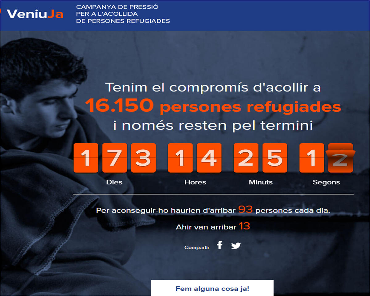 VeniuJa's tweet photo. #VeniuJa una iniciativa transversal d pressió pq Espanya porti les 17387 persones refugiades compromeses
https://t.co/FjDcVS6vxp
Afegeix-te! https://t.co/SlAjUbio7u