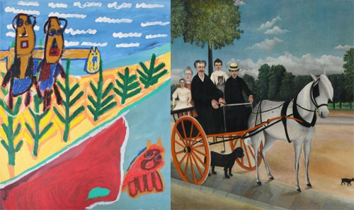 Project_Ability's tweet photo. Artwork of the week- 'Man and Horse with a Wee Dog' by T. Mason #Junier's_Cart #Rousseau https://t.co/FqTEGc2yRD https://t.co/r1KEEpuP2N