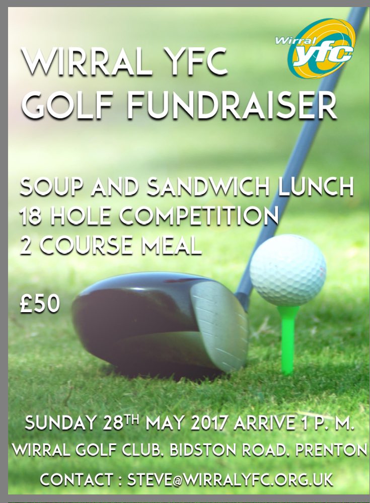 WirralYFC's tweet photo. Join us for a round of golf... 28th May and raise money for our work with children and young people! https://t.co/3lFmyIXmjD