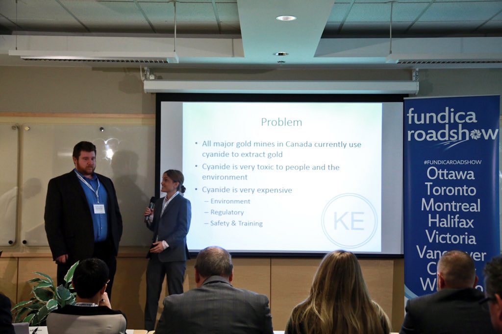 Fundica's tweet photo. Wonderful #pitch by @KasisEnviro #fundicaroadshow #pitchcompetition #Halifax https://t.co/Kc1DSeeWAZ