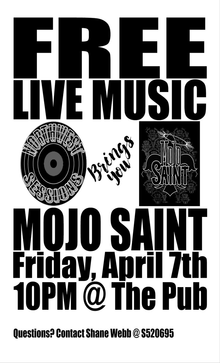 NWSessionsX106's tweet photo. Tomorrow night come out to The Pub and rock out with @mojosaintmusic! https://t.co/VRm0V6kVoQ