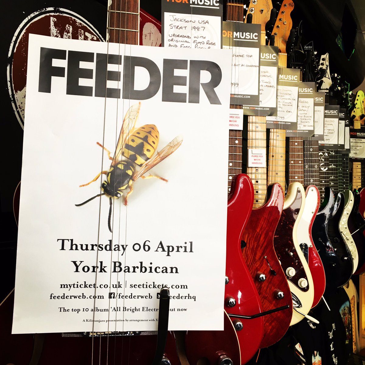 MORMUSIC's tweet photo. Gig Of The Day!! @FeederHQ over @yorkbarbican tonight #morgotd #york #gig #gigs https://t.co/aVaysJatkI