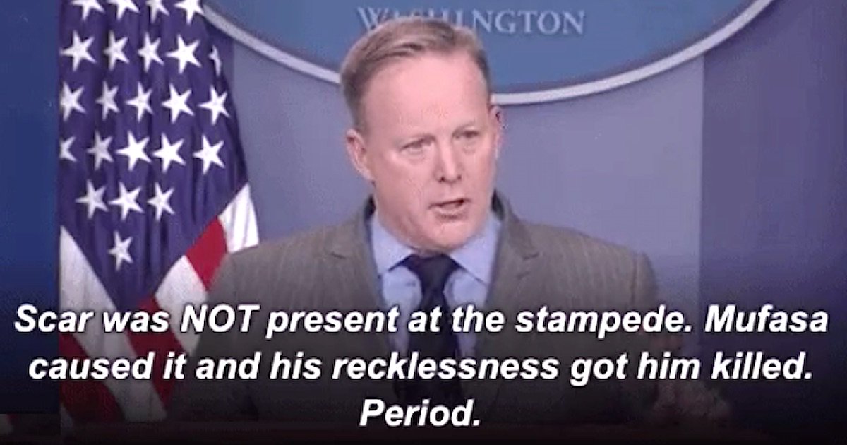 someecards's tweet image. #SpicerSpinsMoviePlots hilariously ruins your favorite films, Trump-style. go.some.ly/RZhfMhm