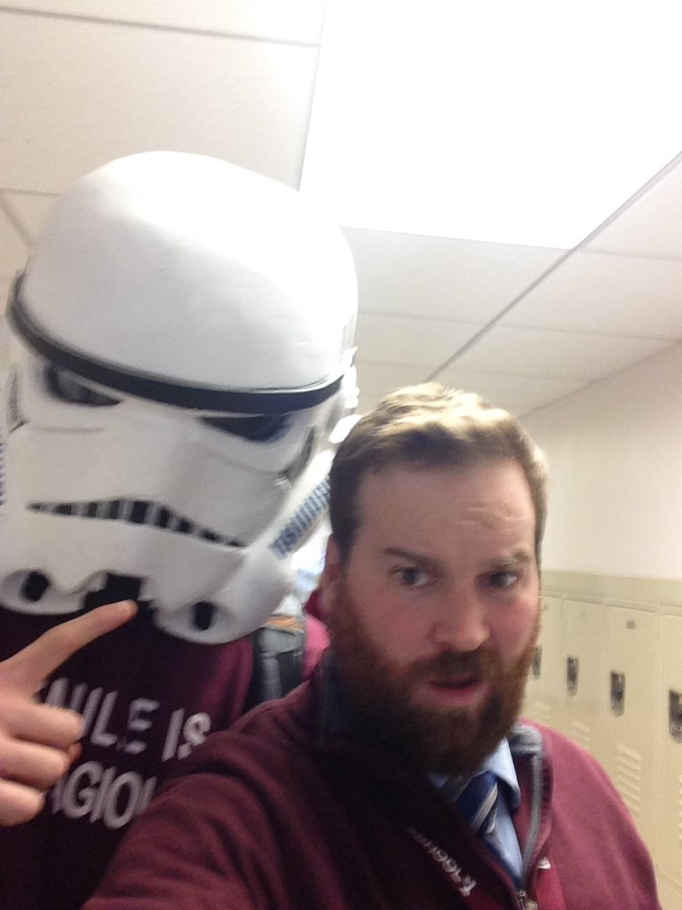 Meet our new staff aide, Storm Trooper 17.
