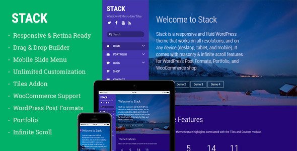 wonsterscript's tweet image. Stack – WordPress Theme for Creating Metro… wonsterscript.com/stack-wordpres… #WordpressThemes #advancedadmin #creative #dragdropbuilder #modern