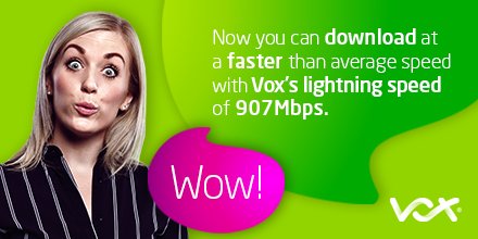 VoxTelecom's tweet photo. Vox topped the list as SA's highest peak broadband speed from over 80 ISP's and Networks. Read more here: https://t.co/zs7vaEuPaJ https://t.co/eJ15ozDJOE