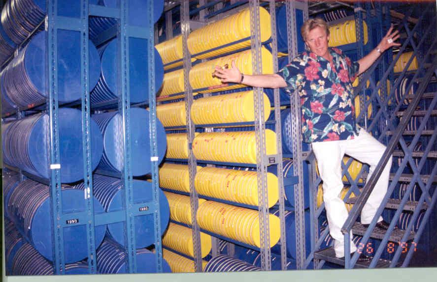 NFLFilms's tweet photo. #TBT to @THEGaryBusey scaling our vaults. Gary &amp; our #NFLTop10 crew will be at the rad @NostalgiaFstPHL this wknd! https://t.co/ITKEANsW8x https://t.co/iSQLg63smM