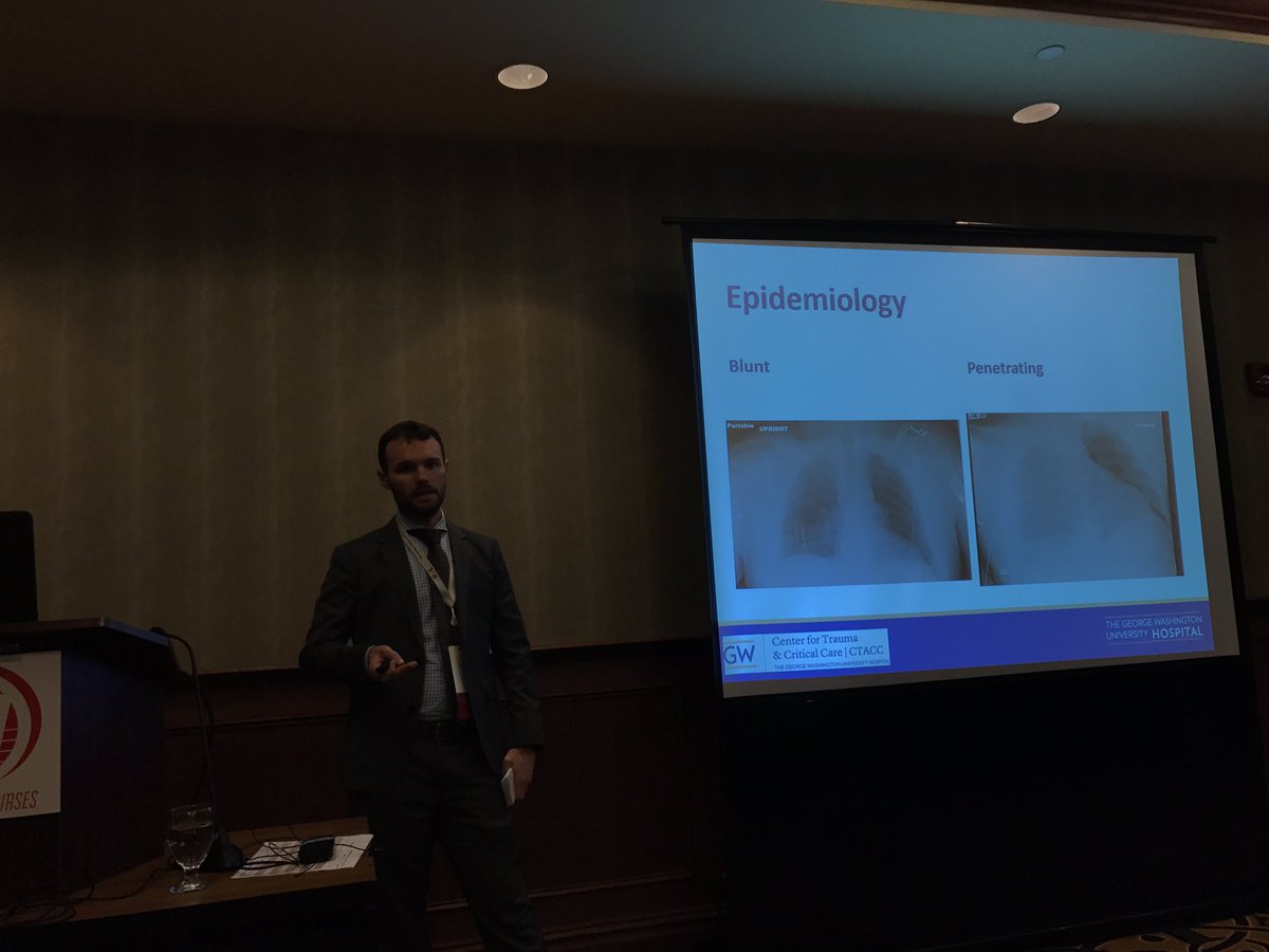collinserrn's tweet photo. @Messing representing @GWHospital presenting on chest wall trauma at #TraumaCon17 including op fixation of ribs @saranimd @SocTraumaNurses https://t.co/1HmfMOlXi4
