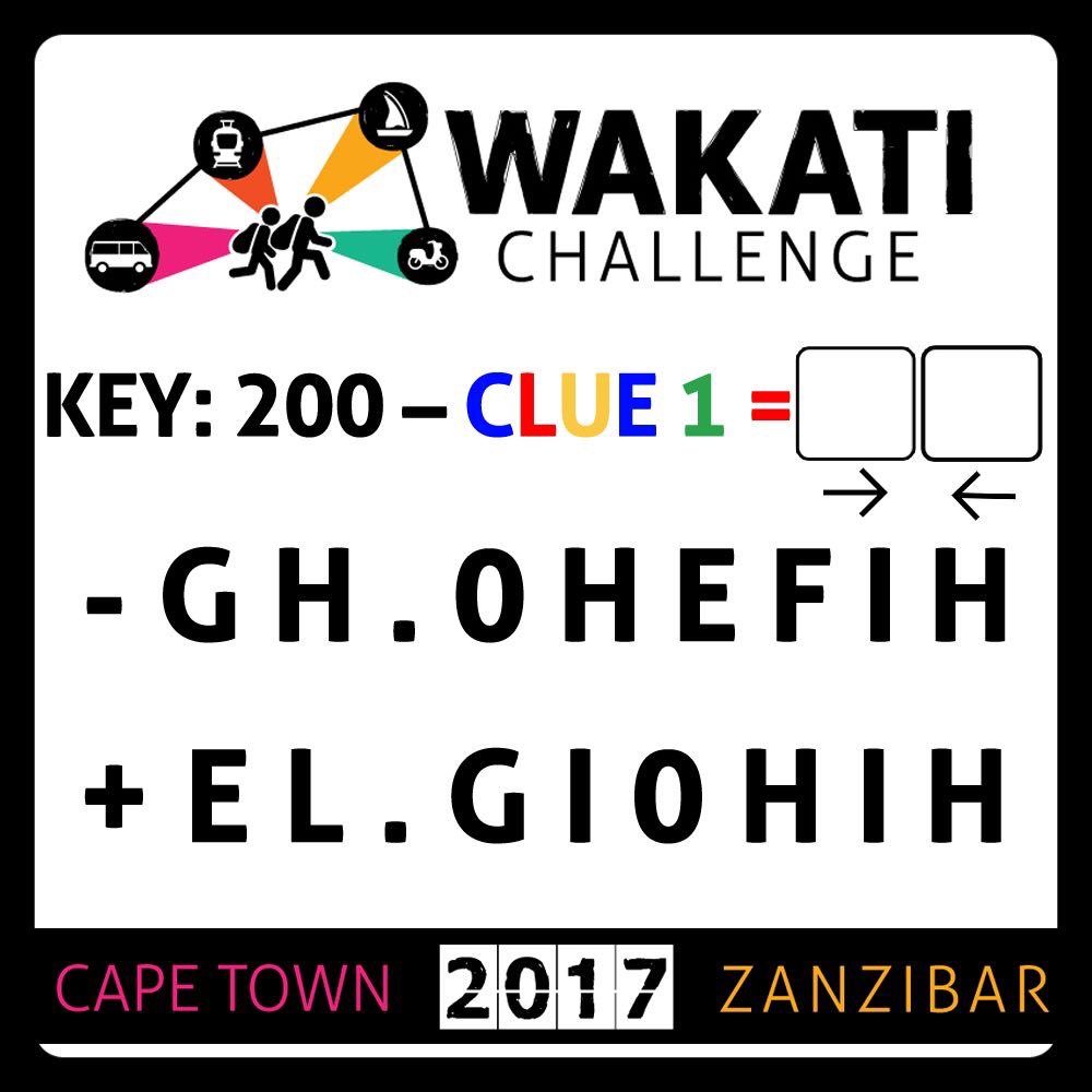 WakatiChallenge's tweet photo. $15,000 is up for grabs! Cape Town to Zanzibar! https://t.co/EOWWk1YUGp #travel #adventure. Here our first 2 clues to a hidden free entry https://t.co/g0ZxbyvD2i