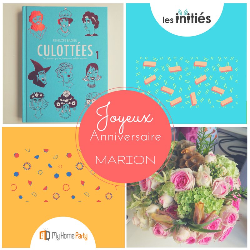 MyHomePartyFr's tweet photo. À part vous préparer des campagnes de choc, Marion a fêté hier ses 28 ans avec un #cadeau #culottée @PenelopeB ! https://t.co/v9fJODGfsg