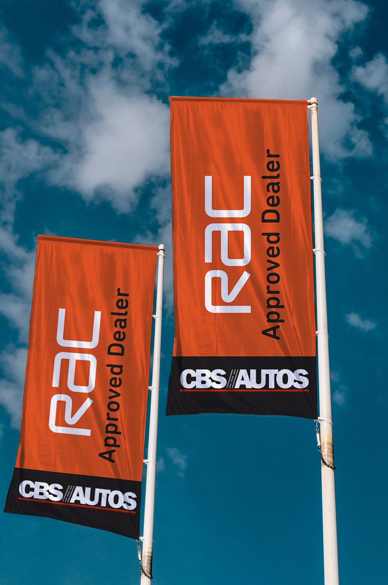 portfoliodis's tweet image. RAC branded display flags for CBS Autos. For more information please visit goo.gl/RgqvMa #DisplayFlags #Automotive #RAC