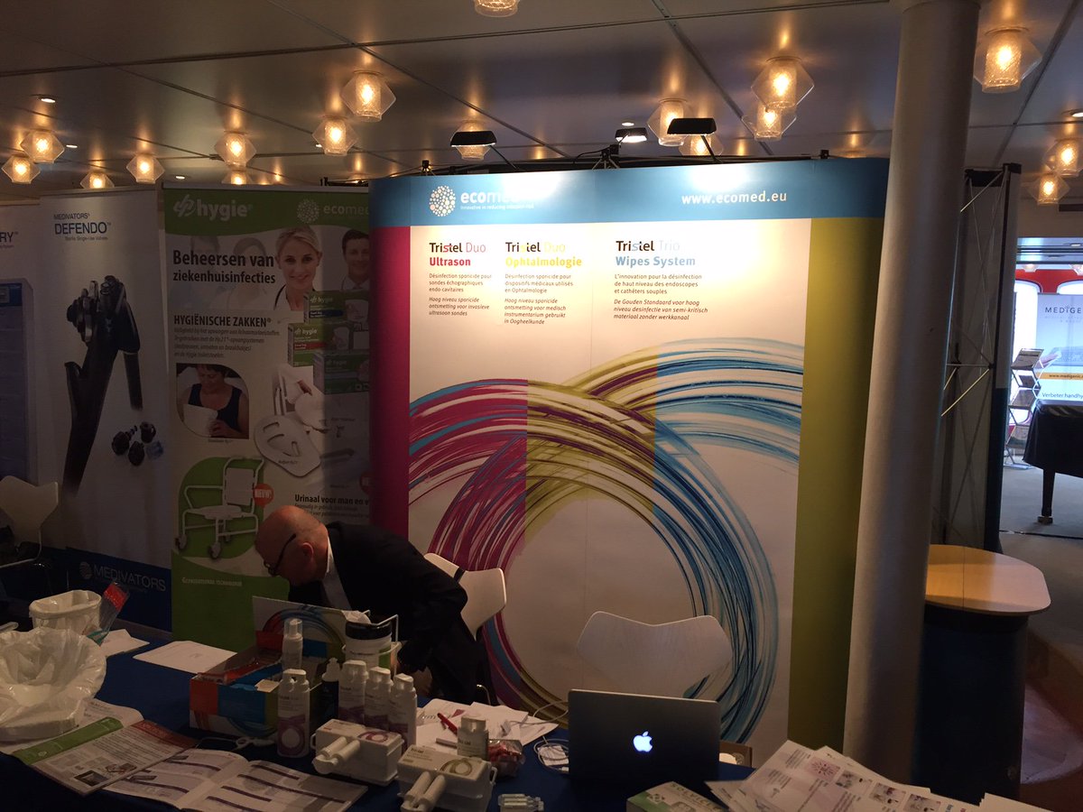 EcomedSANV's tweet photo. Bedankt aan alle bezoekers op onze stand op het #VHIG-congres! #infectiepreventie #Tristel #Pall #Hygie https://t.co/fdC2kjVeC7