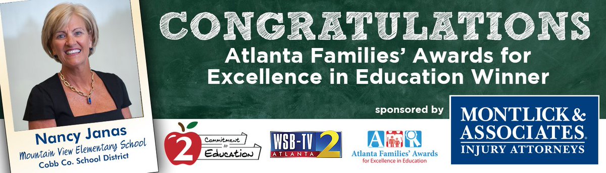 Make sure to keep your eyes peeled for these 2016 Award Winners on local billboards! Today until Sunday!! @CobbSchools #ElevateEducation