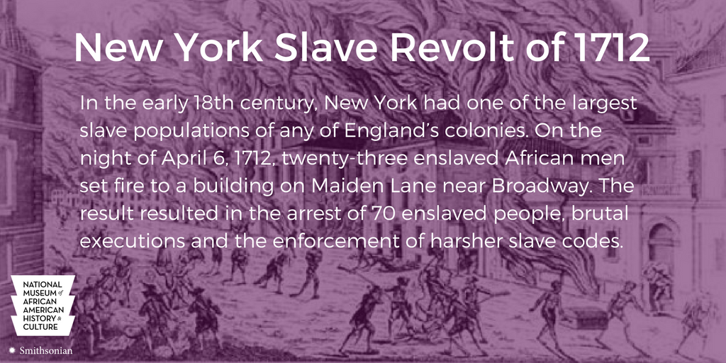 Smithsonian NMAAHC on X: "The New York Slave Revolt of 1712 ...
