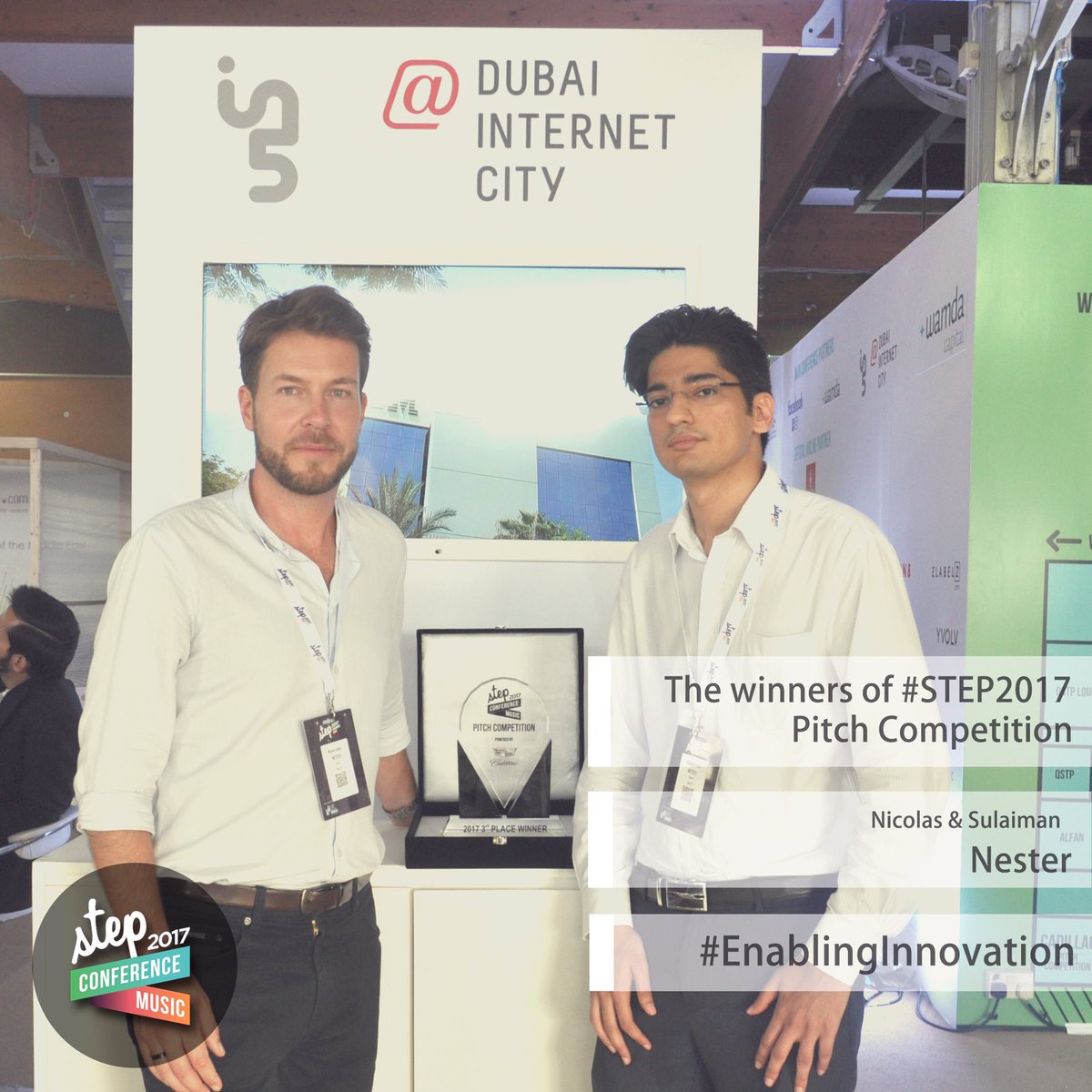in5dubai's tweet photo. Congratulations to Nester, an #in5 member, the winner of the #STEP2017 Seed stage pitch competition! #EnablingInnovation #StartIn https://t.co/VA7VqotELM