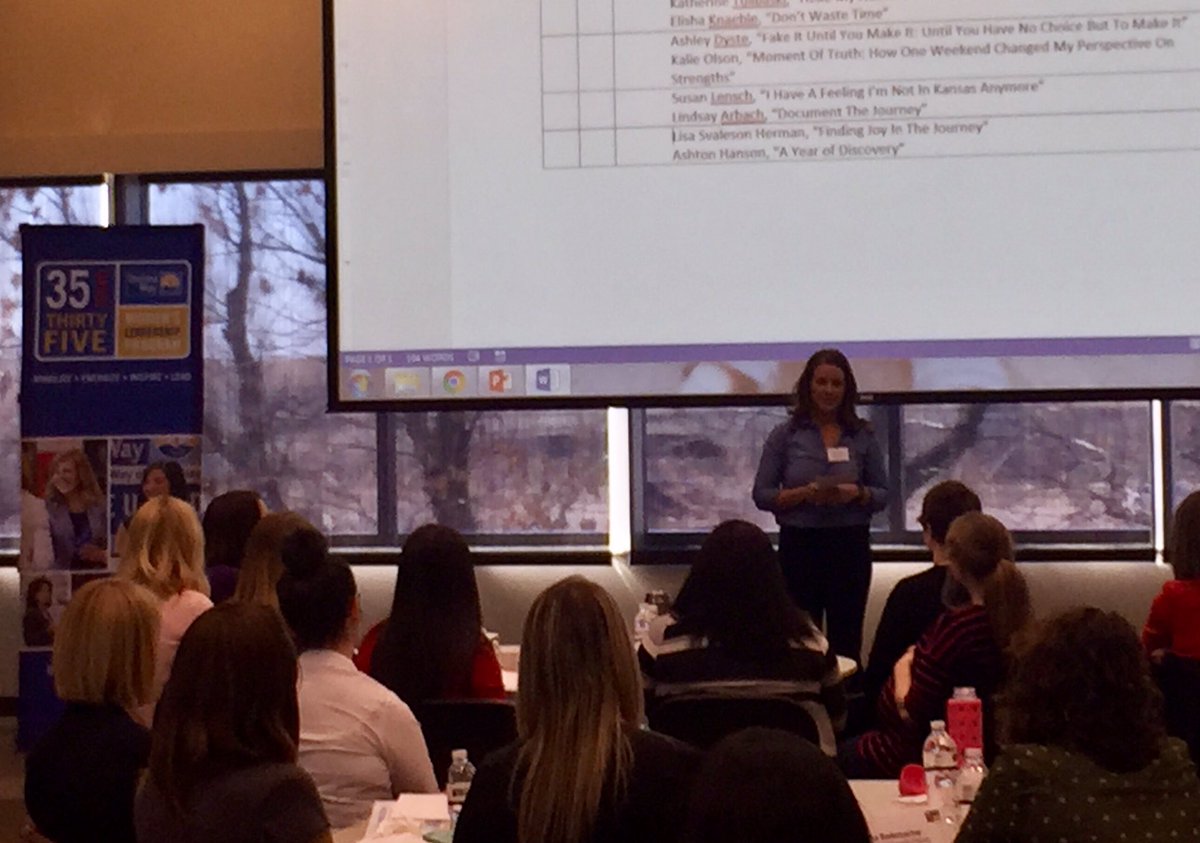 UnitedWayFargo's tweet photo. "Be bold. Be beautiful to others. And be you. You are awesome the way you are."  @DysteAshley  @MSFTFargo  #WomensLeadership #35Under35FM https://t.co/nmMJqtBz1T
